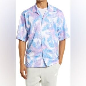 Nike Men's Dri-FIT Button-Up Camp Hawaiian Shirt size small